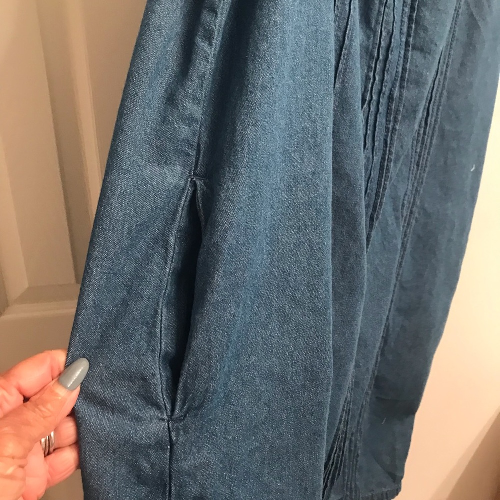Jean dress sleeveless with pockets - Picture 4 of 5
